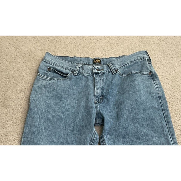 Lee Relaxed Fit Mens Denim Blue Jeans Size‎ 34X29 Flat Front 5 Pocket - Picture 6 of 6